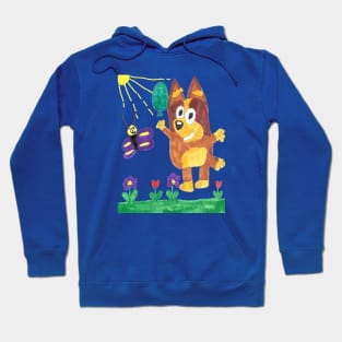 Bingo Drawing from Bluey Cartoon Hoodie